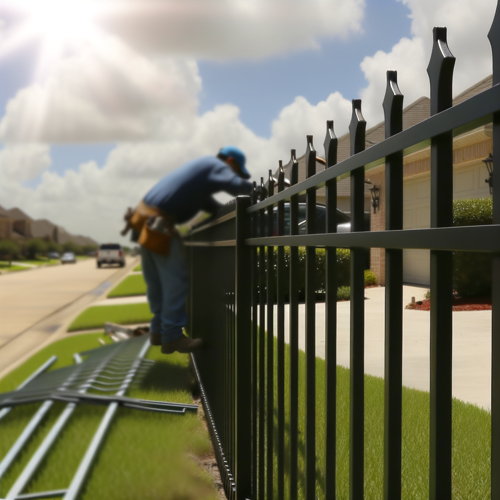 Secure Elegance: Mustang Fencing's Wrought-Iron Installation in 77025