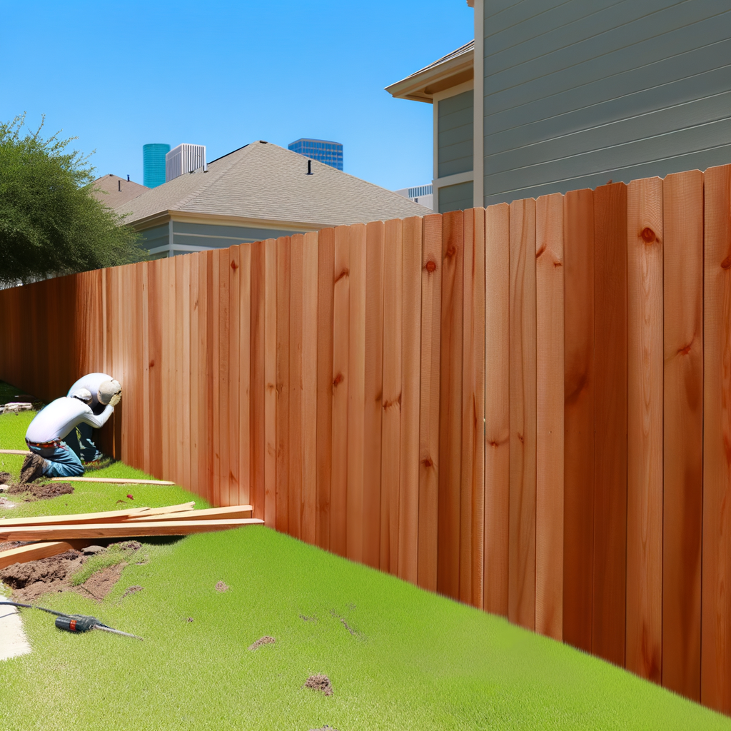 Secure Your Sanctuary: Mustang Fencing's Cedar-Wood Fence Installation in 77019